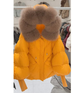 Vente chaude en gros veste à glissière personnaliser col en fourrure femmes veste d'hiver femme élégante fabricant de veste bouffante - Product Image 6