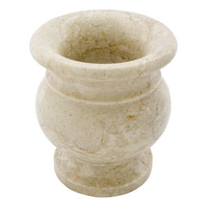 Vase sphérique en marbre moderne artisanal, pierre beige solide, décoration de luxe pour la maison, salle à manger, salon, cuisine, exportateur en gros - Product Image 2