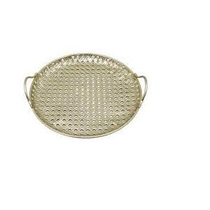 Plateau de service en acier inoxydable de finition antique Plateau en métal de conception personnalisée avec poignée Plateaux de serveur de nourriture écologiques - Product Image 4