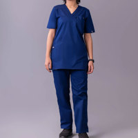 Ensembles d'uniformes d'infirmière personnalisés de haute qualité pour femmes, grandes tailles, décontractés, printemps-été, avec patchs brodés, 100 % coton, écologiques