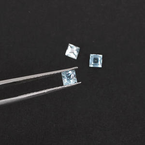 Aguamarina brasileña Natural 4x4mm corte cuadrado 0,90 Cts 3 uds lote de piedras preciosas para hacer joyas - Product Image 4