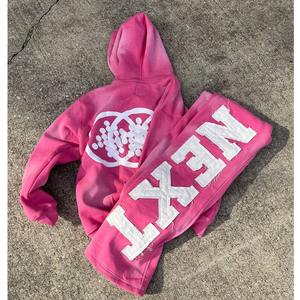 Conjuntos Deportivos Vintage Lavados con Ácido Personalizados para Hombre, Ropa Urbana, Impresión Personalizada, Sudadera Holgada Extra Grande, Conjunto de Pantalones Deportivos - Product Image 2