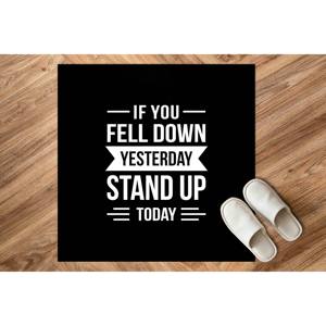 Alfombra con la frase: Si te caíste ay, levántate hoy, Alfombra con frases de éxito, Alfombra de terciopelo - Product Image 5