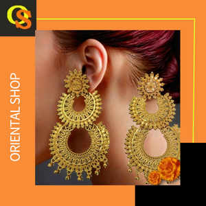 Hot Sell 2024 <b>Earrings</b> Set with Traditional Designed 22CT Gold Plated <b>Jhumka</b> Style <b>Earrings</b> Jewelry for Women Wear by Exporters - Product Image 2