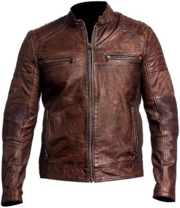 Chaqueta de Motociclista de Cuero Genuino Premium para Hombre, con Bolsillos con Cremallera, Cintura Ajustable con Cinturón, Impermeable y Transpirable para la Temporada de Invierno - Product Image 4