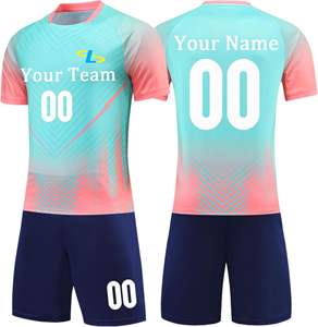 Ropa Deportiva Transpirable, Diseño Personalizado por Transferencia de Calor, Camiseta de Fútbol de Manga Corta, Uniformes de Fútbol Unisex, 100% Poliéster Impermeable - Product Image 5