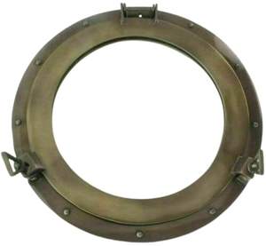 Espejo de pared de ojo de buey de latón de estilo náutico, ventana de barco marítimo montada, decoración interior para el hogar - Product Image 3