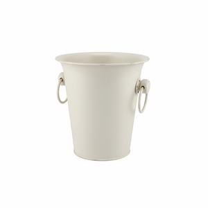 ถังน้ำแข็งโลหะสไตล์ยอดนิยม ผิวเคลือบสีขาว สำหรับแช่ไวน์ ใช้ในบ้าน โรงแรม บาร์ พร้อมหูหิ้ว - Product Image 6