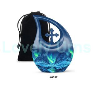 โกศออโรร่าสำหรับผู้ใหญ่สำหรับตกแต่งขี้เถ้าขนาดใหญ่พร้อมถุงกำมะหยี่ฟรี - Product Image 1