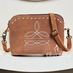 Vente chaude Designer Marques Célèbres Botte Point En Cuir Suédé Véritable Bandoulière Sacs À Bandoulière Nouveau Western De Luxe Sac À Main pour Femmes - Product Image 1