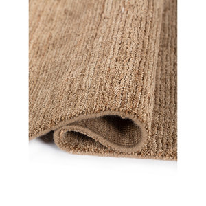 Contour Hand Loom <b>Wool</b> Rugs Beige & <b>Brown</b> Large Area 9x12 Rectangle Solid Striped Hallway Pattern for Teen Home Use-Hwju-7001 - Product Image 2