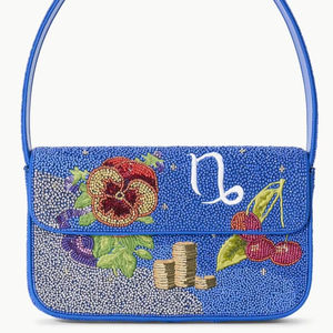 กระเป๋าคลัทช์ผ้าฝ้ายทำมือสไตล์โบฮีเมียนสำหรับผู้หญิงอินเดีย  ตกแต่งด้วยลูกปัดลายจักรราศี  ทนทาน เหมาะสำหรับงานปาร์ตี้ช้อปปิ้งยามเย็น - Product Image 1