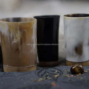 ถ้วย Karvin ทรงเขาควายงานทำมือคุณภาพระดับพรีเมี่ยม100% สีธรรมชาติทนทานดีไซน์โบราณ BH-314งานฝีมือดีไซน์แบบ Buraq Handicrat - Product Image 5