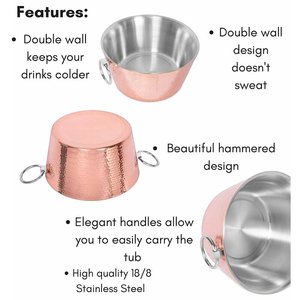 Hielera Grande de Latón para Botellas, Enfriador Ecológico Personalizable para Bodas, Vino, Cerveza, Fiestas, WB INC - Product Image 6