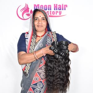 Extensiones de Cabello Humano Camboyano de Lujo, Ondulado, Cutícula Alineada, Suavidad, Sedoso, Sin Químicos, Trama Doble, en Venta - Product Image 2