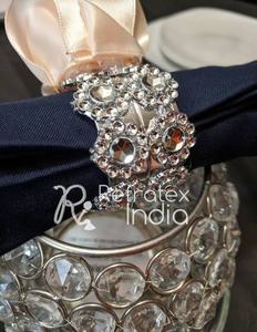 Anillo para servilletas con diamantes de imitación, hecho en la India, refractex, calidad, precio bajo - Product Image 1