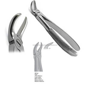 Forceps d'extraction dentaire manuel ergonomique World Precision Surgical WPS-87 Fig 87 pour molaires inférieures, en acier inoxydable chirurgical - Product Image 4