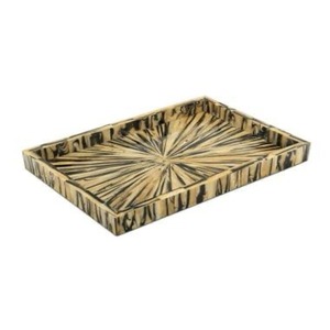 Bandeja grande de madera marroquí ecológica elegante con asa bandeja de servicio de almacenamiento personalizada para uso doméstico café té frutas platos de comida - Product Image 5