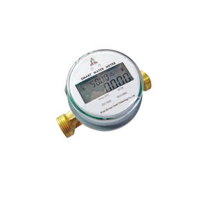 Compteur d'eau en laiton intelligent DN15 Conception sans vanne à débit unique avec module Lorawan Fileté IP65 Lecture à distance domestique - Product Image 1