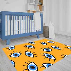 Evil <b>Eye</b> Printed Rug: Modern, Custom, Non-Slip Home Decor,With Pile Soft Rug - Product Image 1