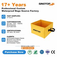 SINOTOP logo personnalisé 13L 500D PVC bâche mode Portable pliable fruits lavage pêche en plein air étanche seau pliant