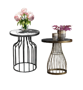 Table d'appoint en métal sur mesure en fer forgé nordique avec finition en cuivre antique Table à ossature de forme unique pour la maison et le bureau - Product Image 3