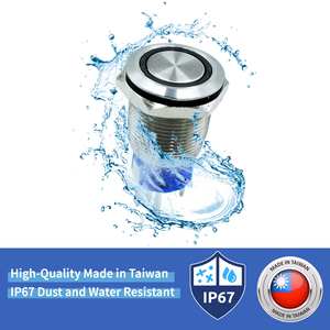 Interrupteur à bouton-poussoir anti-vandalisme en acier inoxydable - Product Image 6