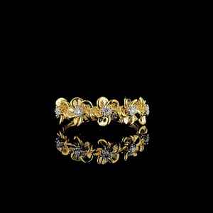 Anillo de compromiso de diamante de moissanita de estilo antiguo, diseño de flor Chapado en plata 925 a la moda, anillos de fiesta de boda a la moda - Product Image 1