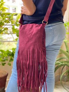 Bolso de mano cruzado para mujer, bolso con flecos de gamuza de alta calidad, bolsos de cuero suaves y elegantes, superventas, novedad - Product Image 2