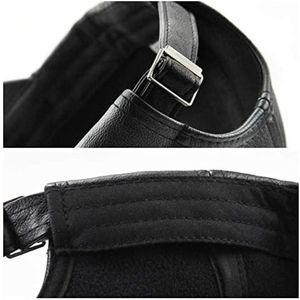 Casquette de baseball en cuir véritable réglable, style vintage, sportif, décontracté, imperméable, classique, avec logo personnalisé et boucle en métal - Product Image 4