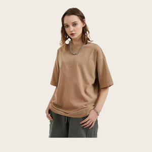 Personalizado rosa de gran tamaño gota hombro camiseta 100% algodón en blanco mujeres camisetas - Product Image 6