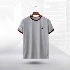 T-shirt pour homme avec logo personnalisé de qualité supérieure T-shirt uni à manches courtes avec épaules tombantes T-shirt personnalisé pour homme en gros à bas prix - Product Image 5