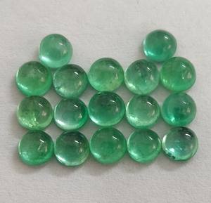 พลอยหลังแบนทรงกลม3มม. สีเขียวมรกตสีเขียวคุณภาพสูงจากธรรมชาติ - Product Image 5