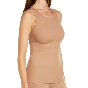 Camiseta sin mangas sin costuras para mujer, tela elástica ligera, ropa deportiva de ajuste cómodo para entrenamiento de Yoga y trajes informales, camiseta sin mangas - Product Image 3