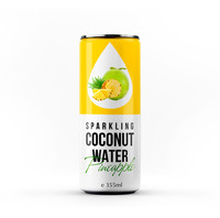 Boisson d'eau de coco pétillante de marque privée OEM avec saveur de pastèque Canette en aluminium de 355ml