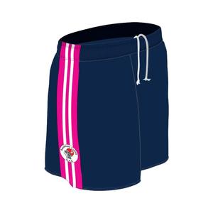 Short tendance taille moyenne avec logo personnalisé pour hommes et femmes en polyester noir solide avec design tricoté par sublimation Service OEM - Product Image 1