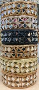 ผ้าลูกไม้ปักกระจกตามสั่งเหมาะสำหรับใช้โดยนักออกแบบเครื่องประดับและนักออกแบบเครื่องแต่งกายที่เหมาะกับการขายต่อ - Product Image 4