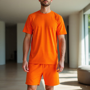 ชุดเสื้อยืดกางเกงขาสั้นสองชิ้นสำหรับผู้ชายชุดเสื้อยืดกางเกงขาสั้นน้ำหนักเบาลำลองสำหรับฤดูร้อน - Product Image 5