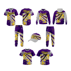 Kit d'uniformes de baseball personnalisés pour les joueurs jeunes et adultes, vêtements d'équipe imprimés sur mesure, kit d'uniformes de baseball - Product Image 1