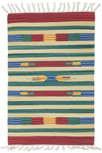 Tapis rectangulaire moderne en coton tissé fantaisie, doux et moelleux, avec envers réversible, lavable en machine, motif floral, pour la maison, les voyages et l'exercice. - Product Image 3