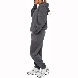 Survêtement vierge avec logo personnalisé Survêtement de survêtement unisexe Ensemble 2 pièces pour femmes Sweat-shirt décontracté Survêtement Jogger Survêtements pour femmes - Product Image 5