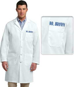 Uniformes de laboratoire d'hôpital médical blanc tissé unisexe de la meilleure qualité blouse de médecin blouse blanche d'infirmière blouse de laboratoire à manches longues - Product Image 3