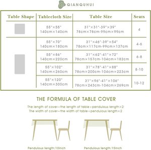 Embroidered Tablecloth for Dining <b>Table</b>,Dust Proof Spillproof Soil Resistant Cotton Linen Rectangle <b>Table</b> <b>Cloths</b> OEM - Product Image 6