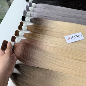 Precio al por mayor Extensiones de cabello a granel Cabello de donante vietnamita Double Drown 100 gramos Todos los colores 22 pulgadas - Product Image 1