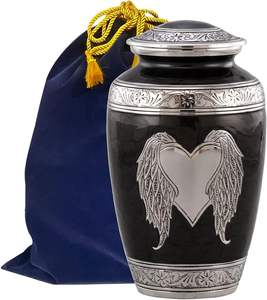 Urnes funéraires en aluminium bleu profond à bas prix pour adultes Urnes classiques en bronze massif funéraires - Product Image 3