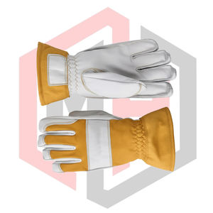 Gants de travail en cuir d'aramide et en peau de chèvre, résistants aux hautes températures, anti-chaleur, protection des mains et des bras, 7 oz, 14 pouces, durables - Product Image 6