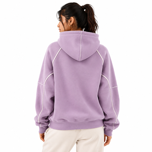 Wholesale Unisex Heavyweight <b>Fleece</b> <b>Oversized</b> <b>Hoodie</b> with Custom 3D Embossed Logo Streetwear Pullover <b>Hoodie</b> for <b>Men</b> - Product Image 2