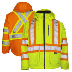 Custom <b>Hi</b> <b>Vis</b> Reflective Zip-Up Hoodie Comfortable Long Sleeve Safety <b>Jacket</b> for Men Work Security Workwear - Product Image 1