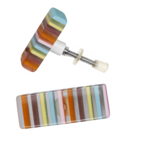 Boutons à rayures en résine à motif de bonbons industriels Long carré forme rectangulaire Armoire à tiroirs de haute qualité Commodes Armoires - Product Image 2