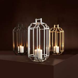 Decorative Outdoor Metal <b>Lantern</b> Weatherproof <b>Candle</b> <b>Lantern</b> for Garden Patio - Product Image 3